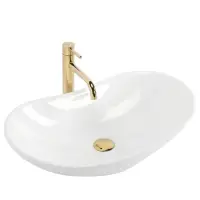 Lavoar cu montare pe blat 60x37 cm, alb lucios, Rea Basaro Westa