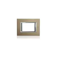 Placa Ornament 4 Module Brushed Titanium Bticino Axolute