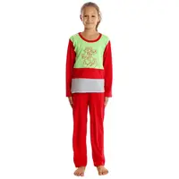 Pijama copii (fete) AI2359 rosu/vernil/gri, Andana | marimea 32 (5/6 ani)