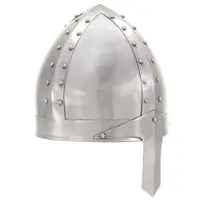 Gossi coif cavaler medieval antic, jocuri de rol, argintiu, otel