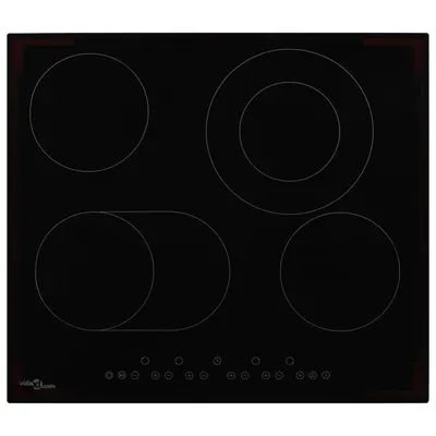 vidaXL Plită ceramică cu 4 arzătoare, control tactil, 6600 W