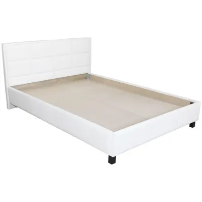 Pat Soft tapitat pentru saltea 160x200, Alb