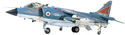 Model de asamblat TAMIYA Militar: Avioane - Avion de luptă britanic Hawker Sea Harrier (TAM61026)