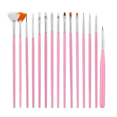 Set Profesional 15 Pensule pentru Nail Art si Gel