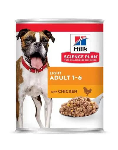 Hrana umeda caini, Hill's Science Plan Canine Adult Light Chicken, 370 g