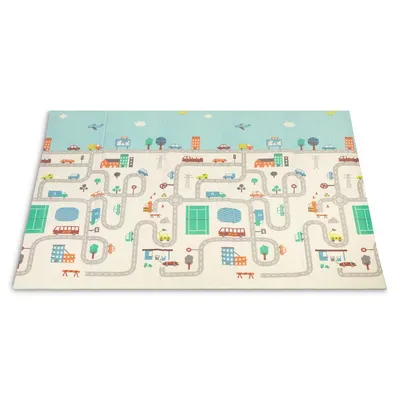 Salteluta pliabila, Toyz, Multifunctionala, Cu geanta de transport inclusa, 200x180x1 cm, Conform cu EN71, 0 luni+, City