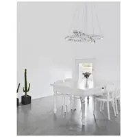 Lampa suspendata CELINE Crom Aluminiu & Crystal Adjustable LED 40 Wat 230 Volt 2400Lm 3500K IP20