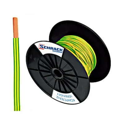 Tambur cu 200m conductor H07V-U 2,5 galben/verde