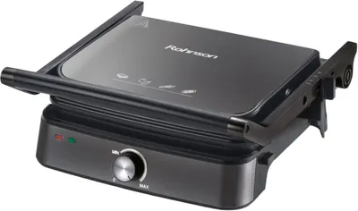 Grill-toaster Rohnson - R-2316BR, 2000W, antiaderent, cu nervuri, Frozen Grey
