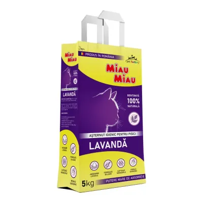 Nisip Pisici MIAU MIAU Lavanda 5kg