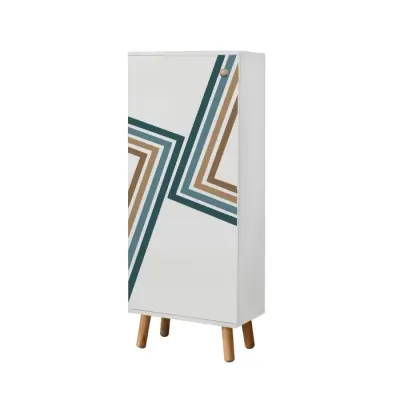 Pantofar VEGAS, alb + multicolor 4, 50x38x135 cm