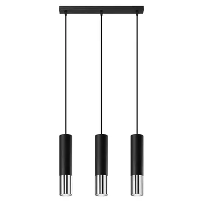 Lampa suspendata LOOPEZ 3L negru/crom