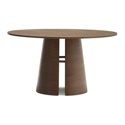 Masă de dining rotundă cu aspect de lemn de frasin ø 137 cm Cep – Teulat