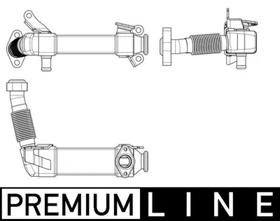 Radiator recirculare gaze esapament potrivit BMW 1 (E87), 3 (E46), 3 (E90), 3 (E91), 3 (E92), 3 (E93), 5 (E60), 5 (E61), 6 (E63), X3 (E83), X5 (E53), X5 (E70), X6 (E71 2.0D 2.5D 3.0D 10.99-12.13
