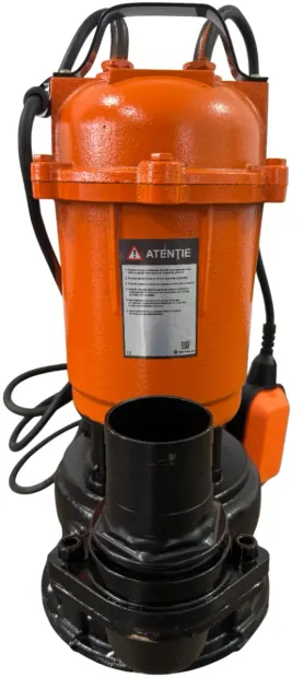 Pompa submersibila apa murdara din fonta GW GW7180, 1.1kW (1100W), cu plutitor automat, cablu 6.7m, pentru drenaj intensiv si evacuare apa cu impuritati
