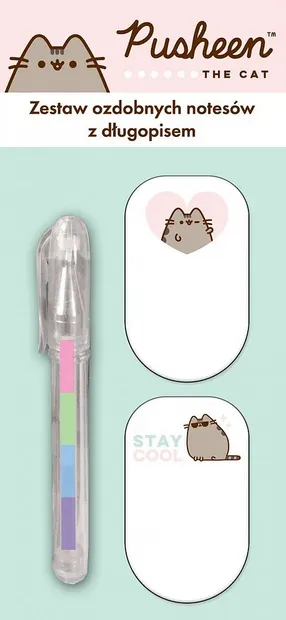 Set de bilețele cu stilou St. Majewski Pusheen