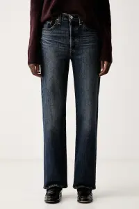 Levi's blugi straight pentru femei RIBCAGE FULL LENGTH