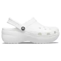 Saboți Crocs Women's Classic Platform Clog Alb - White