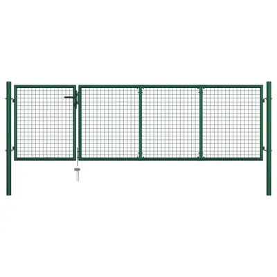Gossi poarta de gradina, verde, 350 x 100 cm, otel