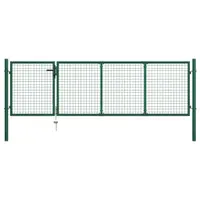 Gossi poarta de gradina, verde, 350 x 100 cm, otel