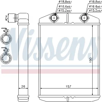 Schimbator caldura, incalzire habitaclu NISSENS 76514