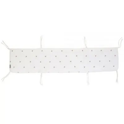 Protectie patut Childhome Jerse Muselina 35x170 cm, Inimioare