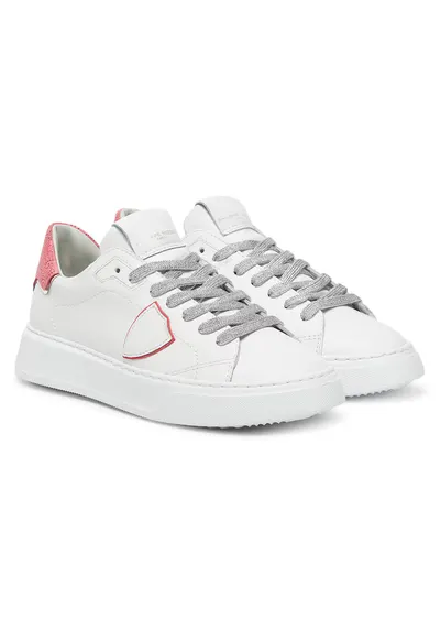 Tenisi dama - Veau Chantilly BTLD VHP1 - alb/roz - piele naturala