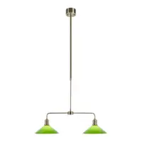 Lustră verde/alămie din metal cu abajur din sticlă Vela – Markslöjd