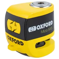 Antifurt Blocator Disc Frana Cu Alarma Moto Oxford Micro XA5 Alarm Disc Lock Otel Galben Negru LK213