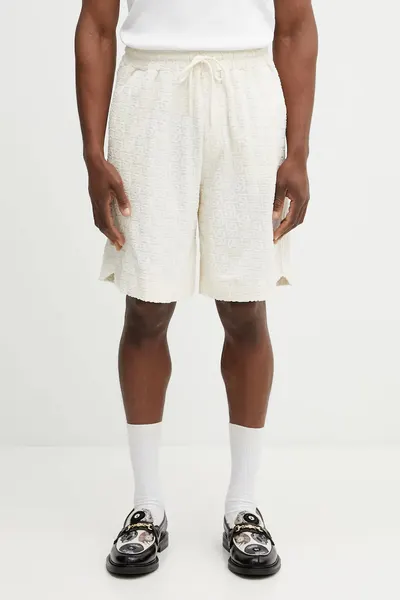 Drôle de Monsieur pantaloni scurți din bumbac Monogramme