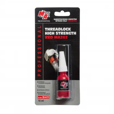 MA 262 - Blocare filete rezistenta inalta rosu - blister 10 ml