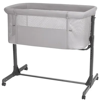 Mini pătuț KikkaBoo - Noah, Light Grey