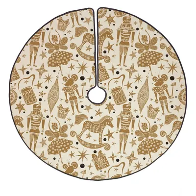 Covor din bumbac pentru bradul de Crăciun Butter Kings Goldan Nut Cracker, ø 130 cm