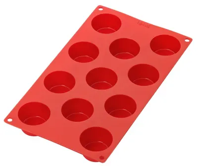 Formă pentru mini brioșe Lekue - 30.5 x 17.5 x 3 cm, roșie