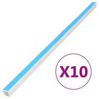 vidaXL Șine de cabluri autoadezive, 40x25 mm, 10 m, PVC