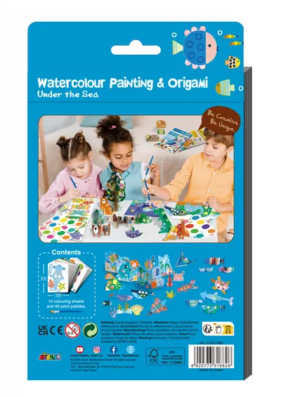 Set creativ 2 in 1 - Pictura si Origami - Subacvatic