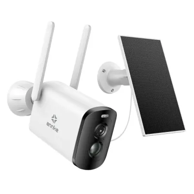 Camera performanta de supraveghere video ANNKE I81BL, de exterior, WiFi 4MP, Super HD, panou solar si baterie, comunicare audio bidirectionala, vedere nocturna IR, rezistenta la intemperii