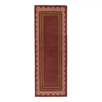 Covor tip traversă burgundy țesut manual din lână 80x230 cm Lois – Flair Rugs
