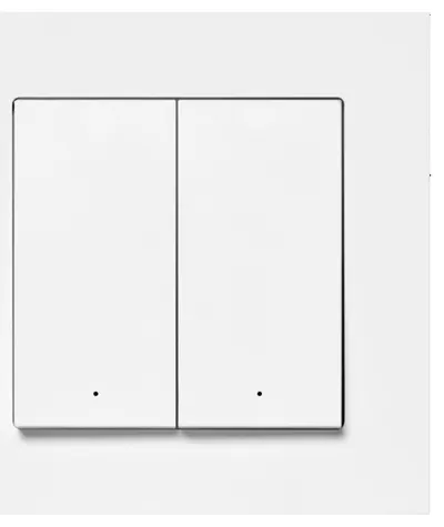Întrerupător smart Osram – Smart+, Matter, 2 canale, 2 butoane, alb
