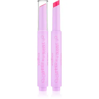 essence GLIMMER IN A BUBBLE balsam de buze tonifiant cu textura de gel culoare 01 Chasing Bubbles 1.6 g