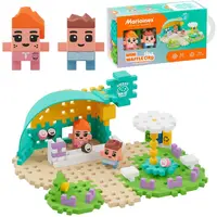 Mini constructor de vafe Marioinex - Centru oras, cafenea, 80 de piese