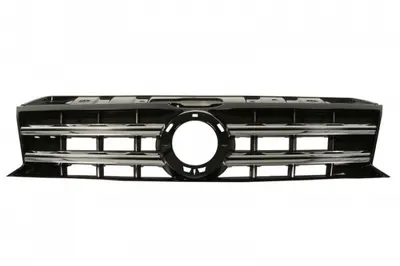 Grila radiator Mijloc cu locas emblema; garnituri cromate, negru potrivit VW AMAROK 3.0D dupa 2016
