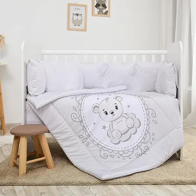 Set de dormit pentru bebeluși Lorelli - Lily, 60 x 120 cm, Winnie, gri