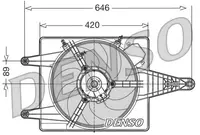 Ventilator radiator (cu carcasa) potrivit ALFA ROMEO 156 1.6-2.5 02.97-05.06