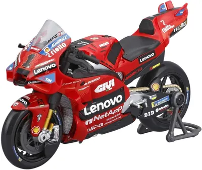 Motocicletă metalică Maisto - Ducati Desmosedici GP24, #1 F. Bagnaia, 1:18, roșu