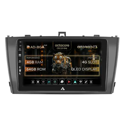 Navigatie Toyota Avensis (2009-2015), Android, A-Octacore 4GB RAM + 64GB ROM, 9 Inch - AD-BGA9004+AD-BGRKIT093 -B