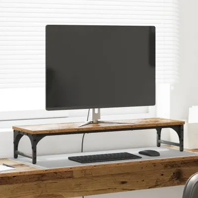 vidaXL Suport pentru monitor Lemn vechi 85 x 23 x 15,5 cm