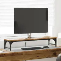 vidaXL Suport pentru monitor Lemn vechi 85 x 23 x 15,5 cm