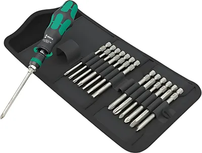 Set șurubelniță cu biți Wera - Kraftform Kompakt 838, RA-R M, 15 piese