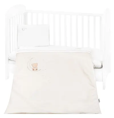Set lenjerie 5 piese pentru bebeluși KikkaBoo Dream Big - Cu broderie, bej
